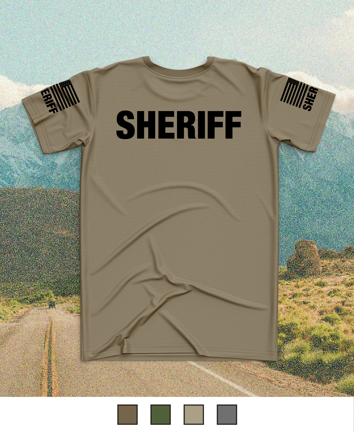 CUSTOM Emblem Core Men's SS Performance Tee - Sheriff Black