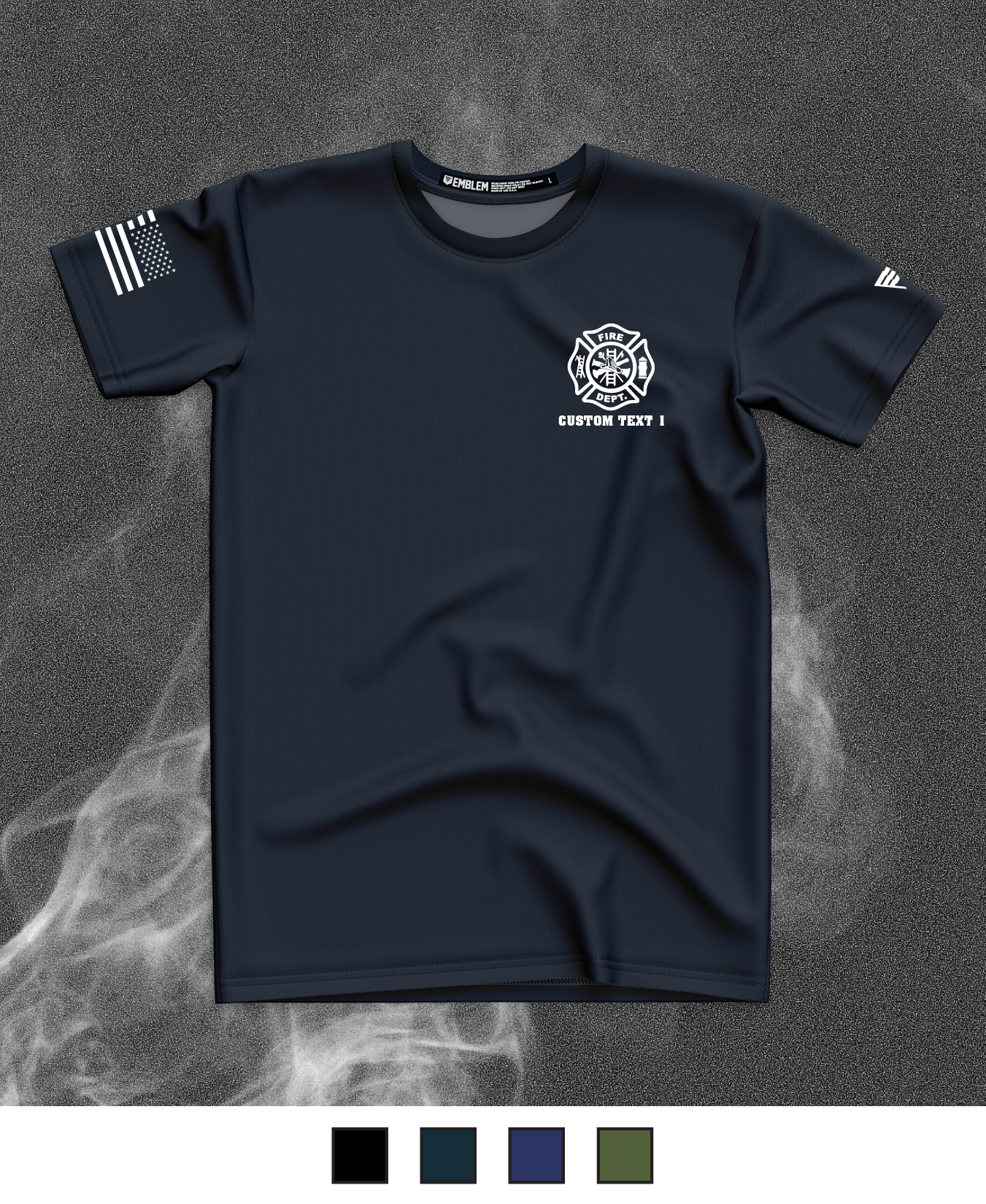 CUSTOM Emblem Core Men's SS Performance Tee - Fire