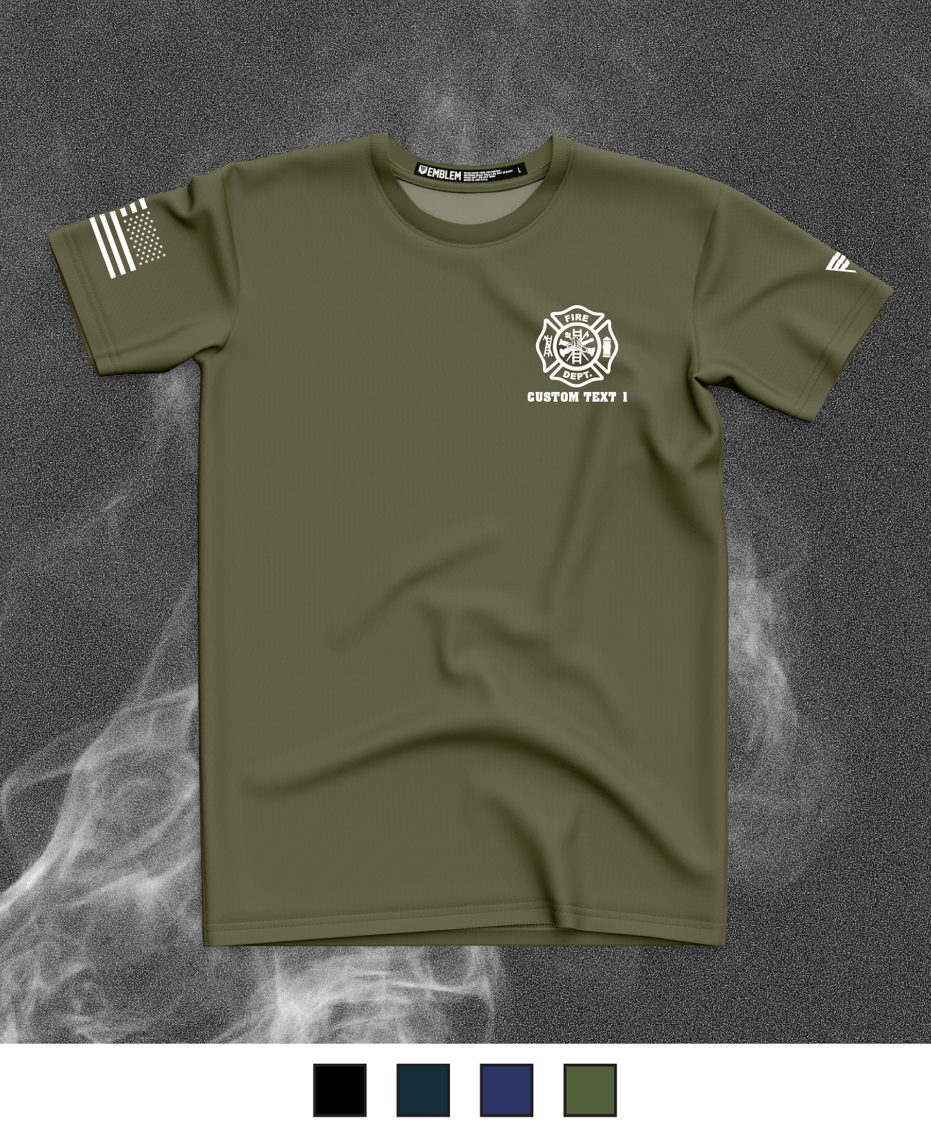 CUSTOM Emblem Core Men's SS Performance Tee - Fire