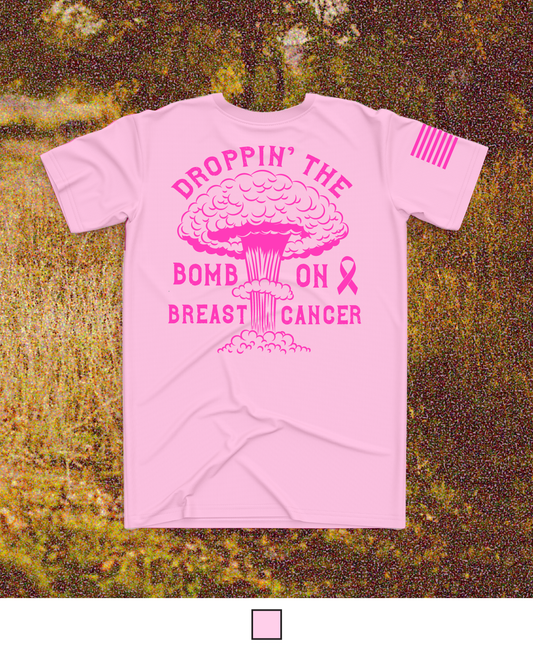 CUSTOM Breast Cancer Awareness Month Core Men's SS Performance Tee - Bomb Cancer