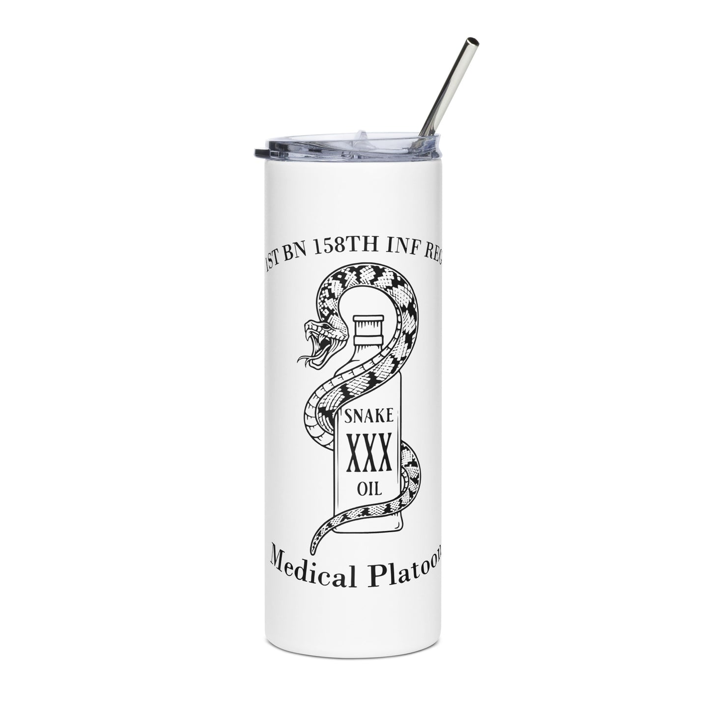 Medical Platoon, HHC, 1st BN, 158th INF REG Stainless Steel Tumbler - 6MxSsP