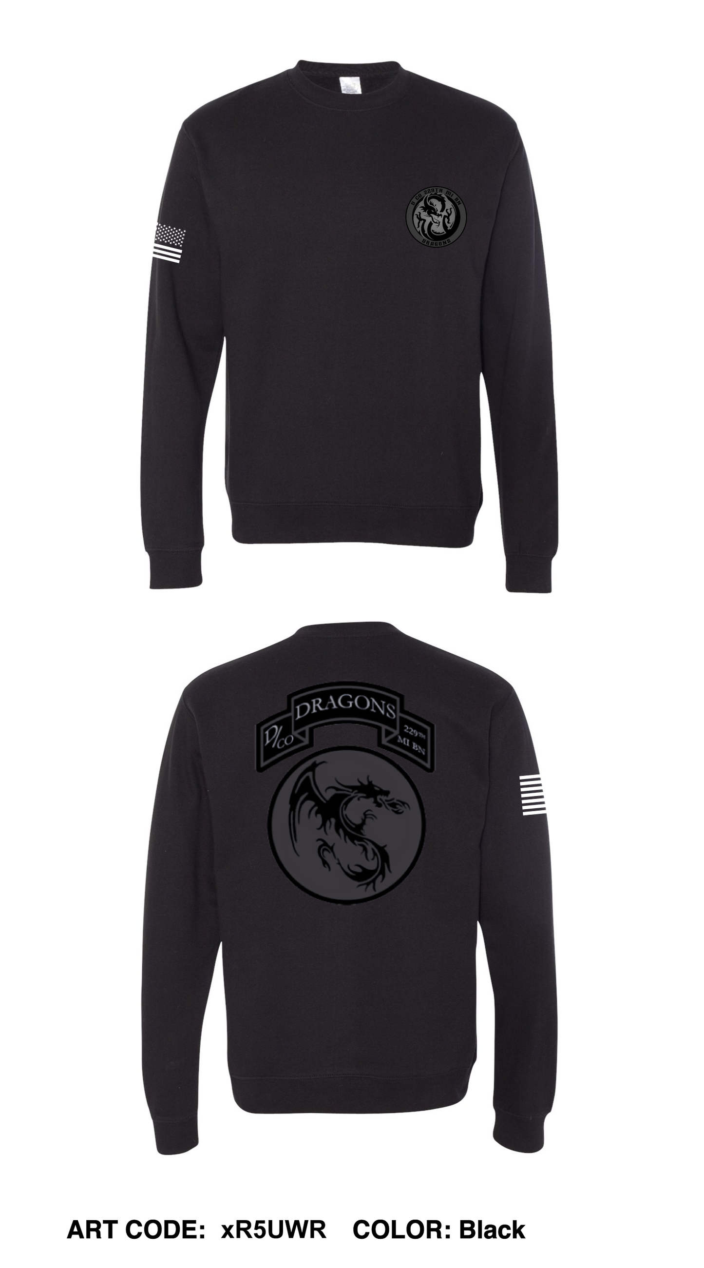 D Co, Dragons, 229th MI BN  Comfort Unisex Crewneck Sweatshirt - xR5UWR