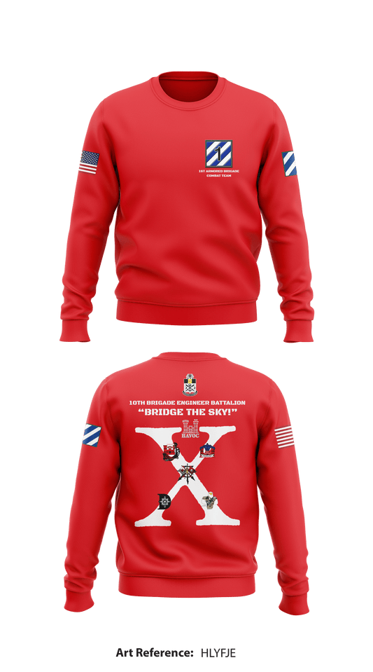 10th Brigade Engineer Battalion Store 1 Core Men's Crewneck Performance Sweatshirt - hLyFJe