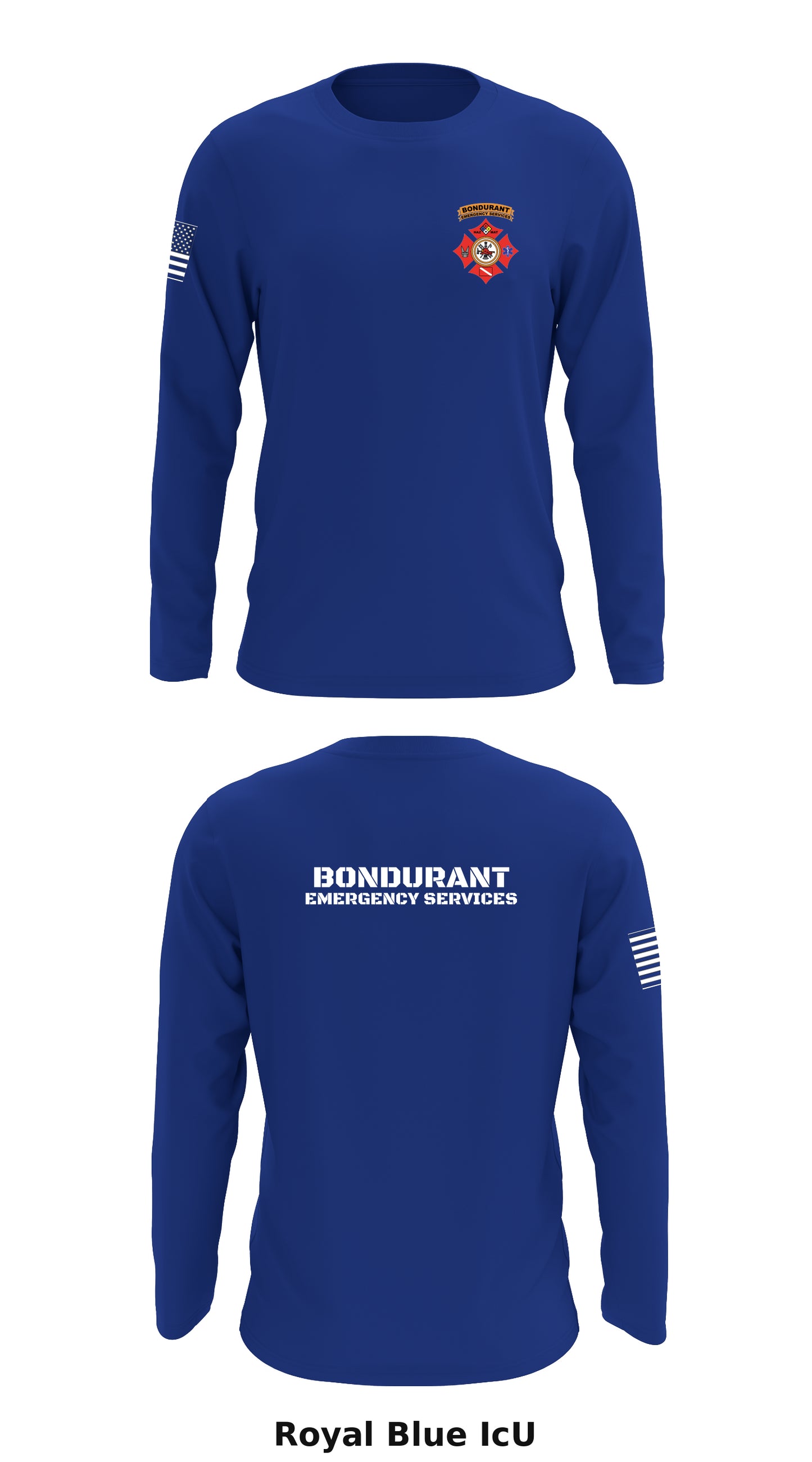 Bondurant Emergency Services Store 1 Core Men's LS Performance Tee - IcU