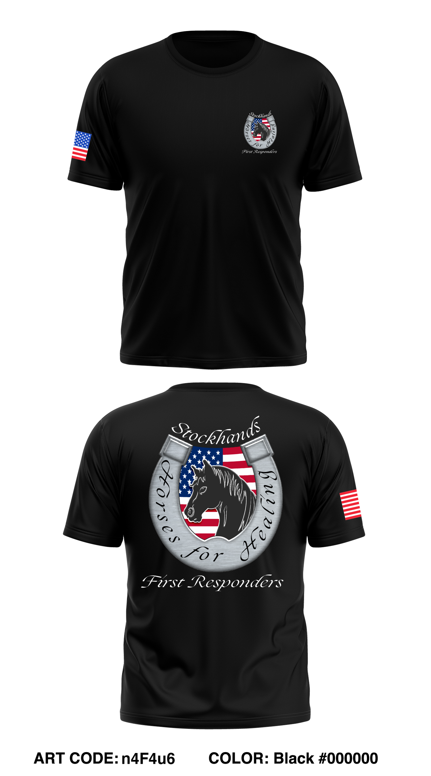 Stockshands Horses For Healing: First Responders Store 1 Core Men's SS Performance Tee - n4F4u6