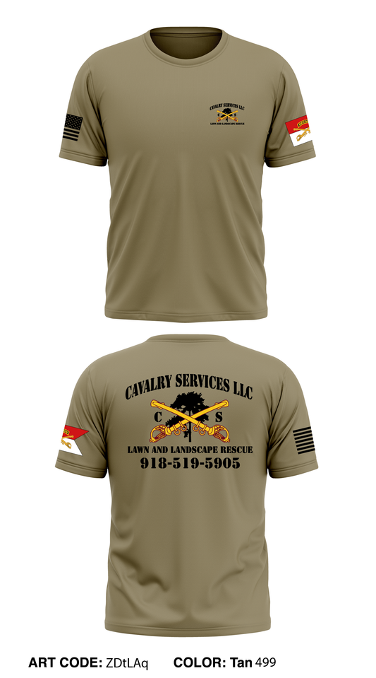 Cavalry Services  Store 1 Core Men's SS Performance Tee - ZDtLAq