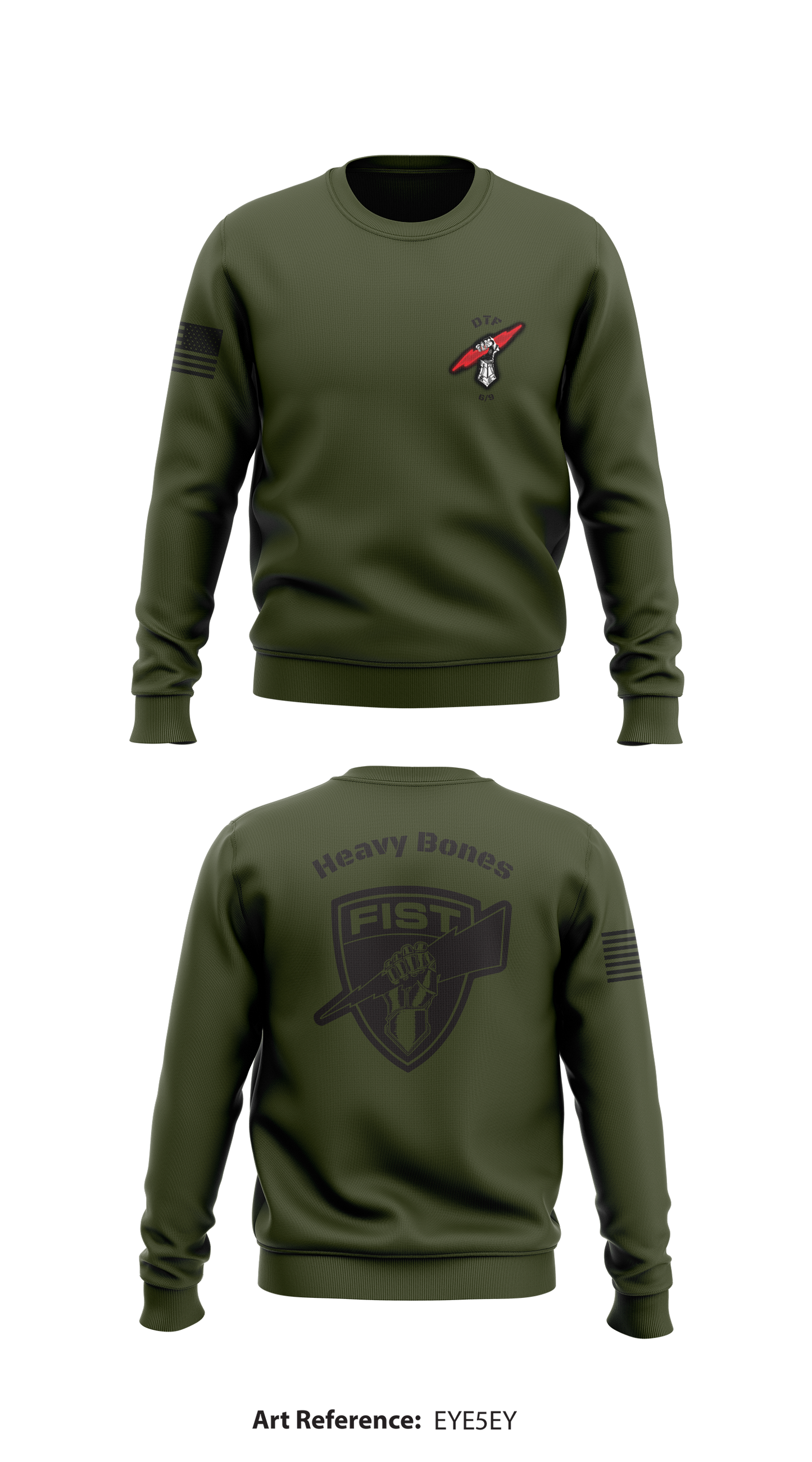 Dakota FiST 6/9 3ABCT 1Cav Store 1 Core Men's Crewneck Performance Sweatshirt - eYe5eY