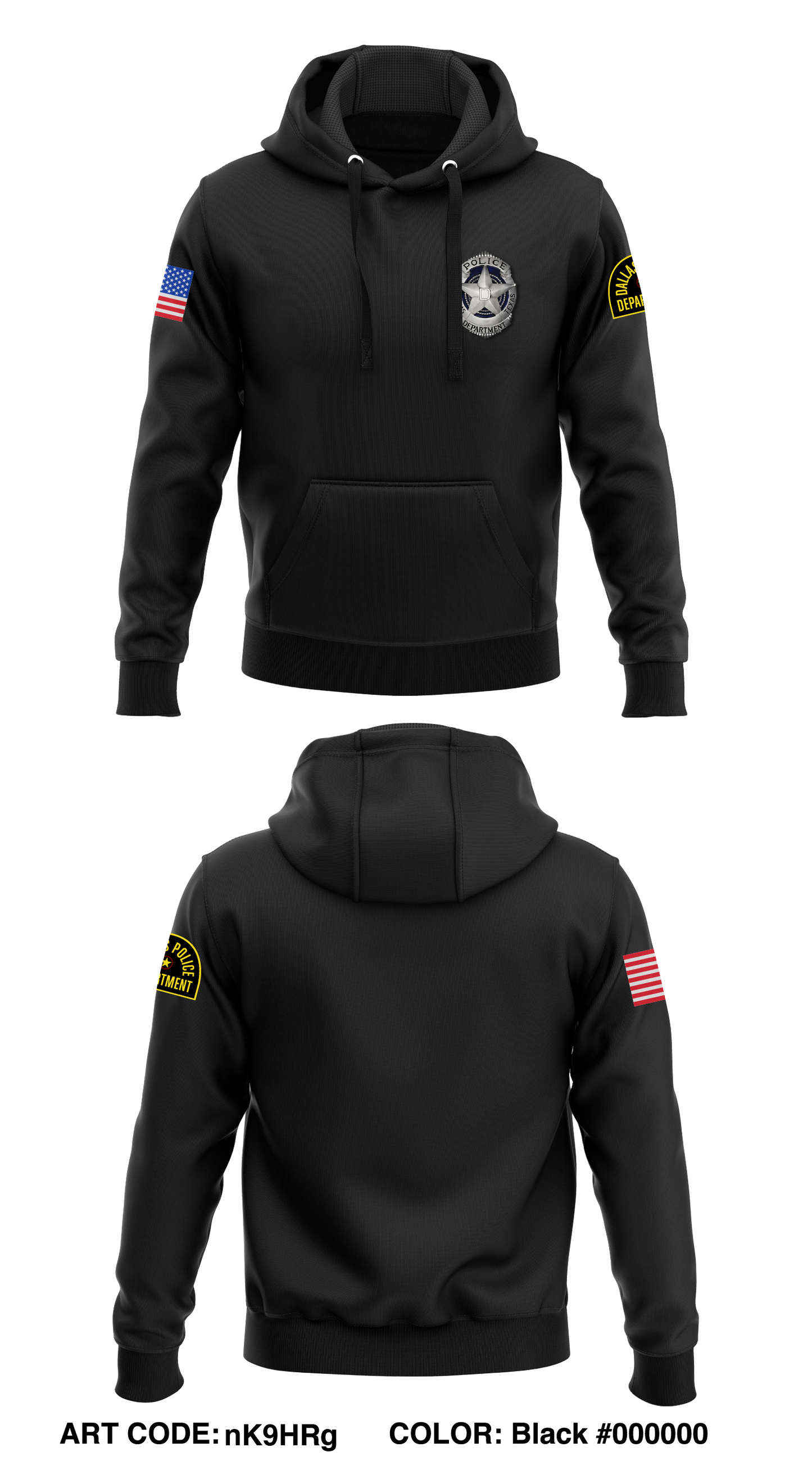 Dallas police Store 1  Core Men's Hooded Performance Sweatshirt - nK9HRg