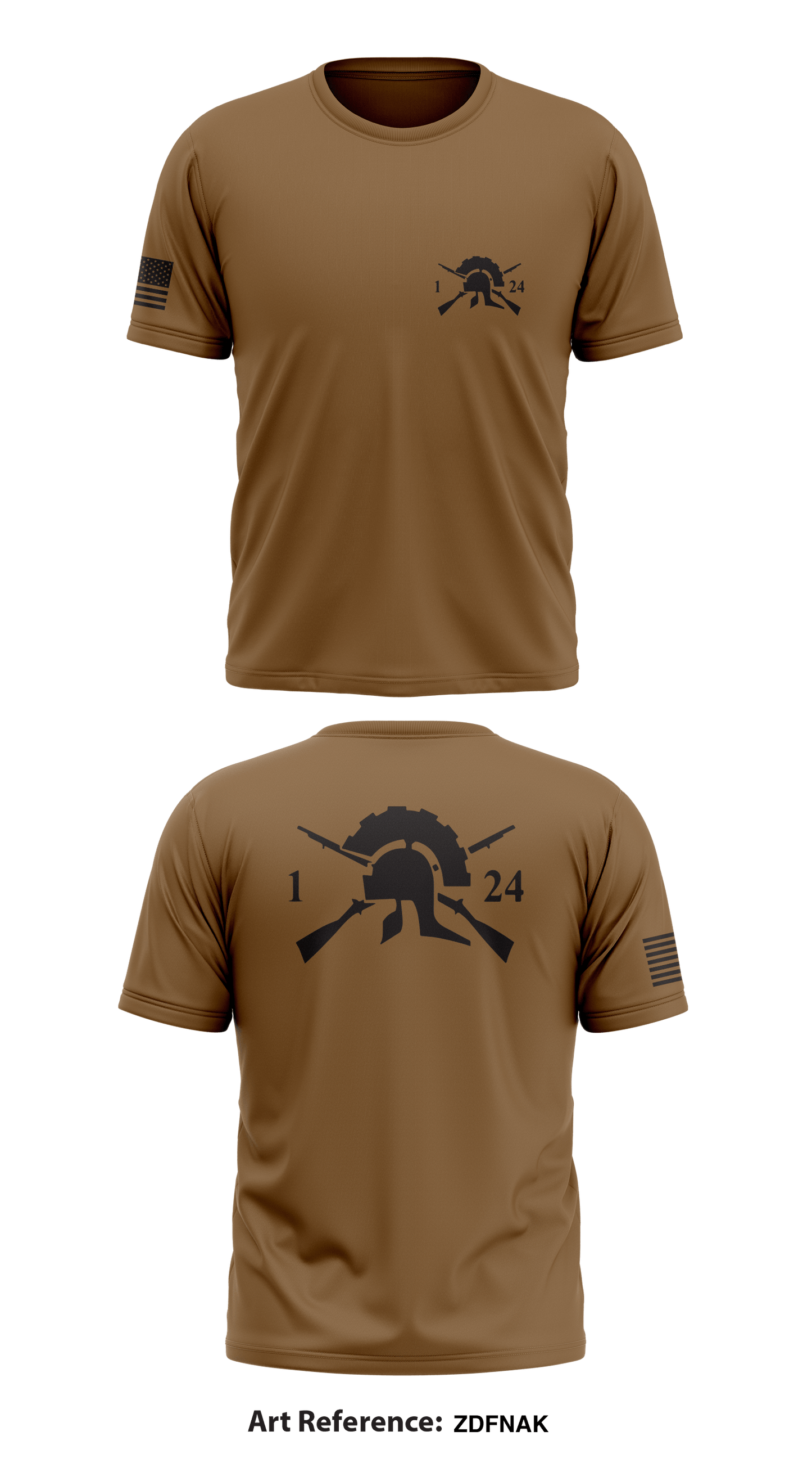 1-24 Infantry battalion  Store 1 Core Men's SS Performance Tee - zDfnak