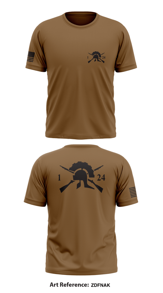 1-24 Infantry battalion  Store 1 Core Men's SS Performance Tee - zDfnak