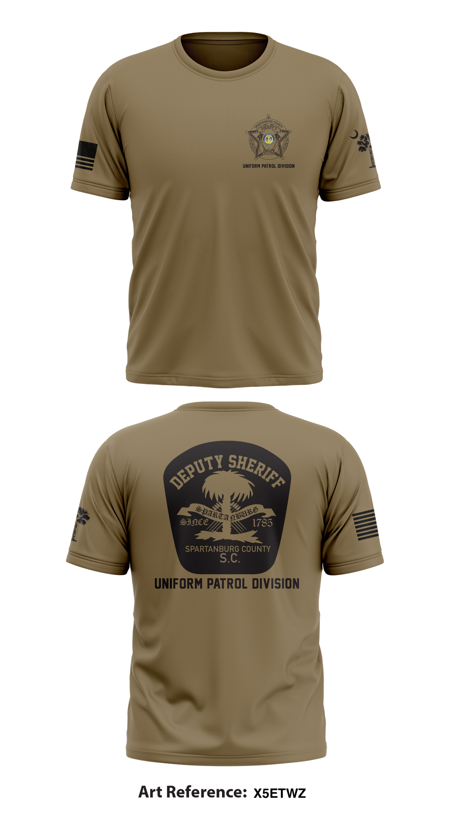 Uniform Patrol Store 1 Core Men's SS Performance Tee - X5EtWZ