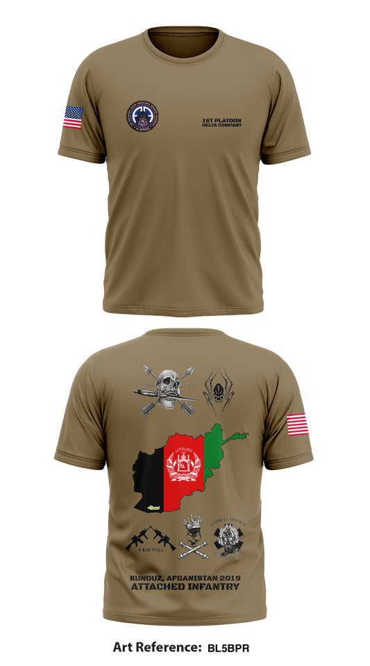 1ST PLT DELTA COMPANY 3-505 ATTACHED INFANTRY Core Men's SS Performance Tee - bL5BpR