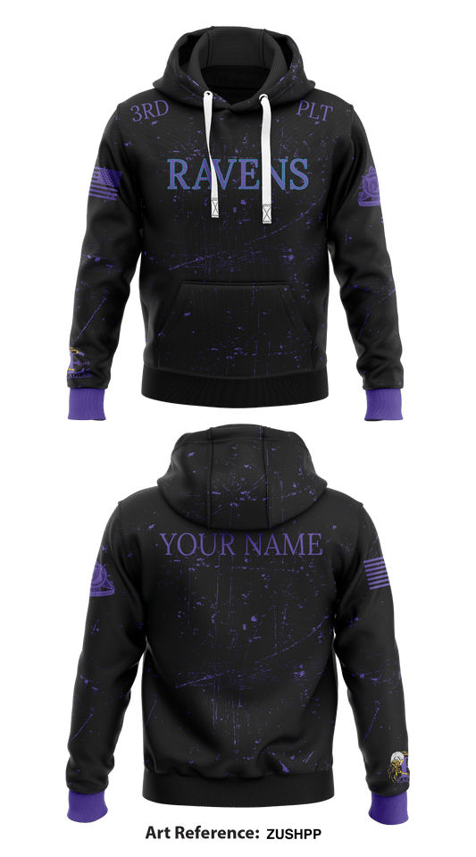 3RD PLT Ravens Store 1  Core Men's Hooded Performance Sweatshirt - ZuShpp