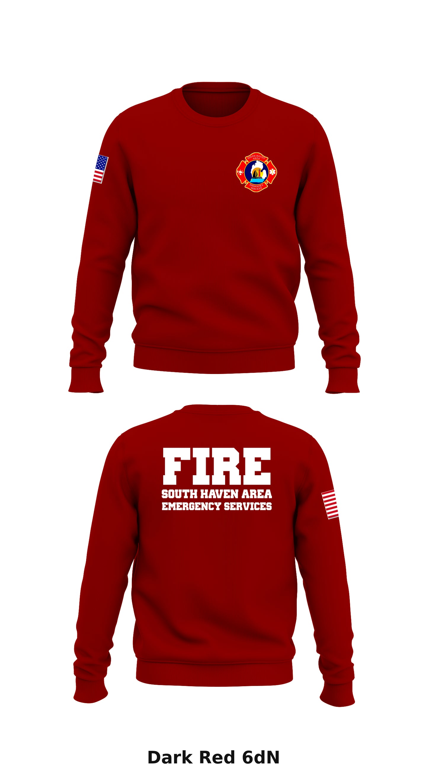 South Haven Area Emergency Services Store 1 Core Men's Crewneck Performance Sweatshirt - 6dN