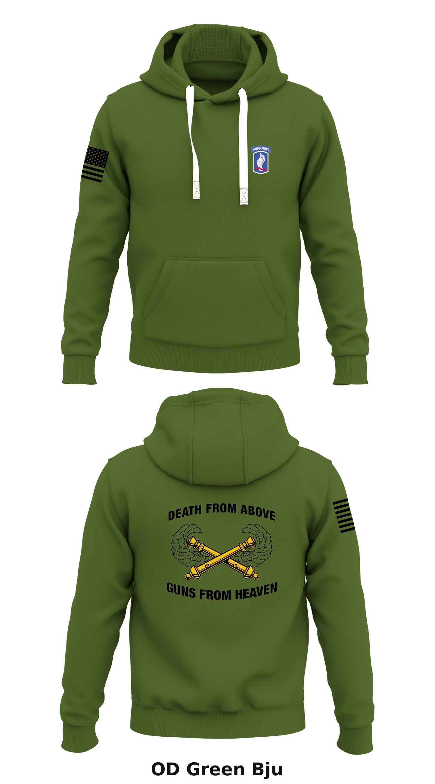 4-319th AFAR 173rd Airborne Brigade Store 1  Core Men's Hooded Performance Sweatshirt - Bju