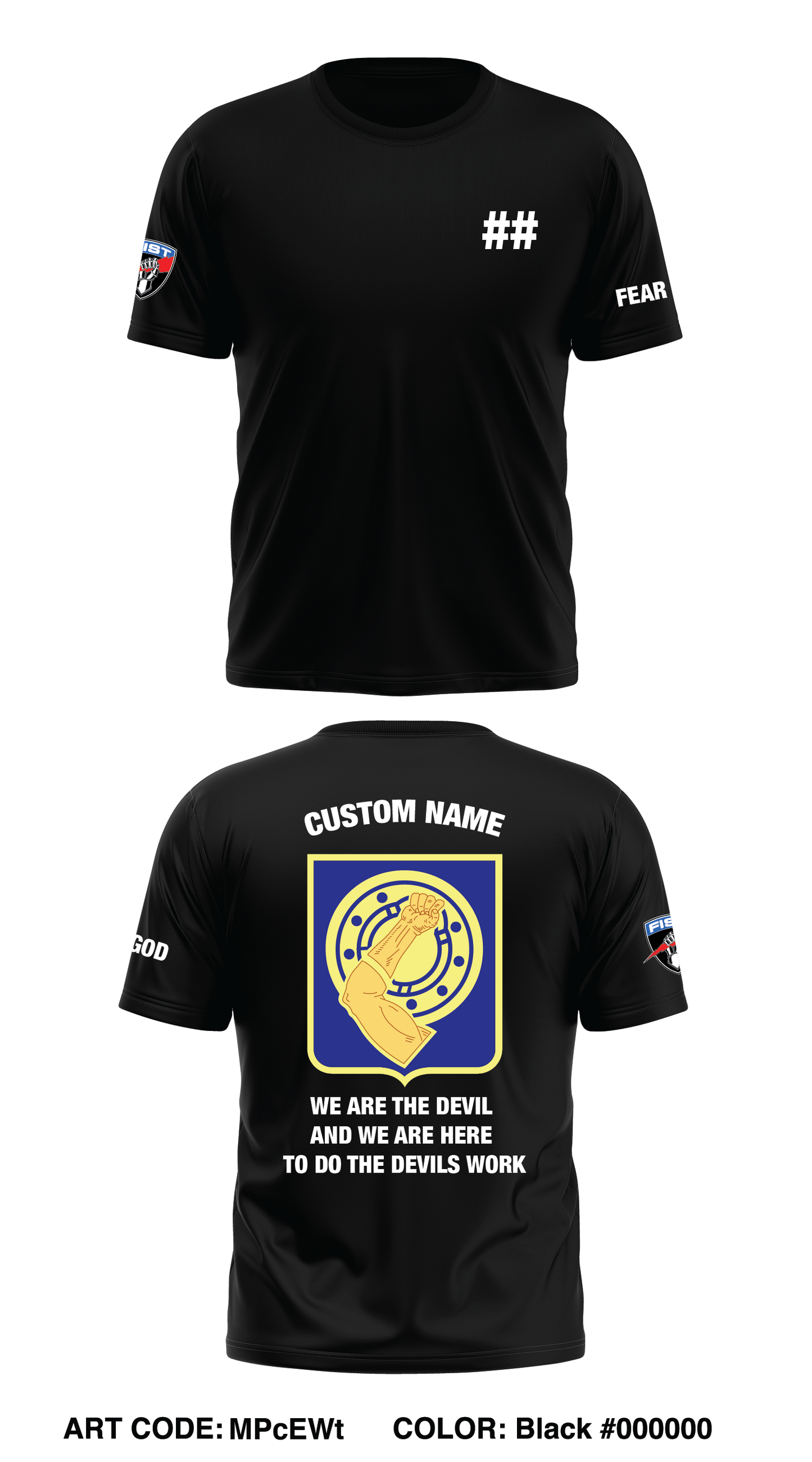 CUSTOM 2-34 FIST Store 1 Core Men's SS Performance Tee - MPcEWt