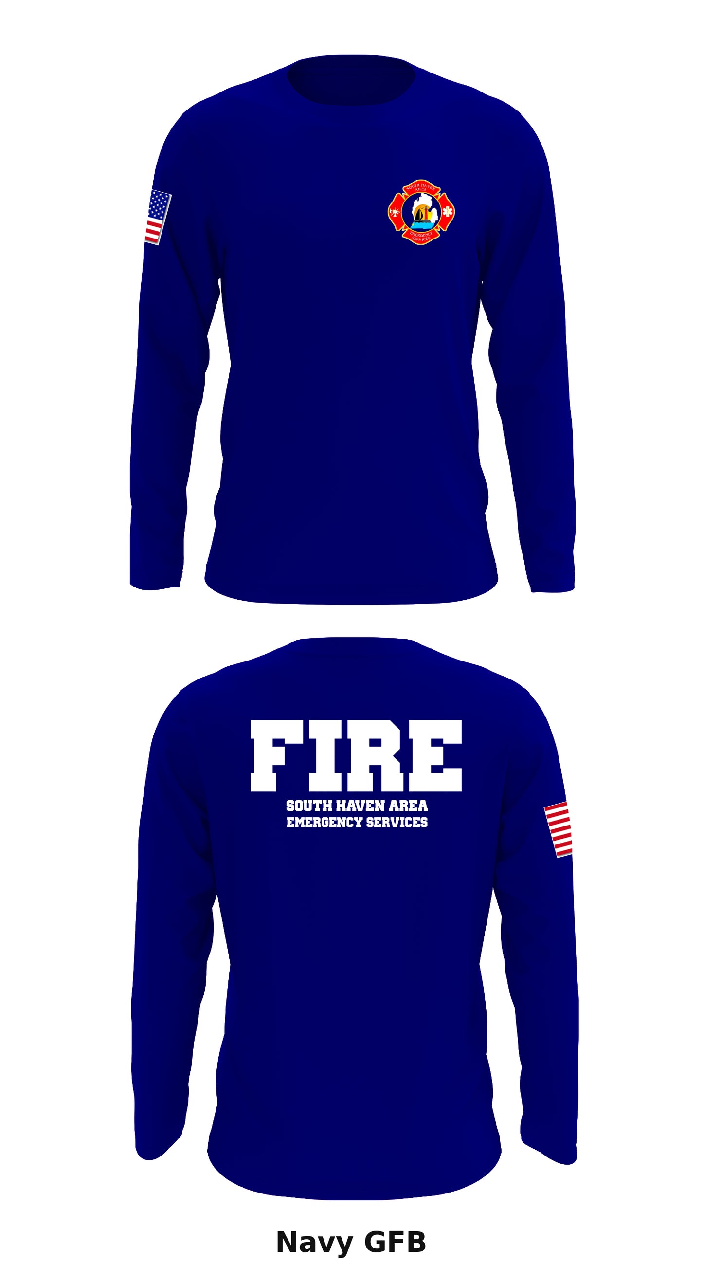 South Haven Area Emergency Services Store 1 Core Men's LS Performance Tee - GFB