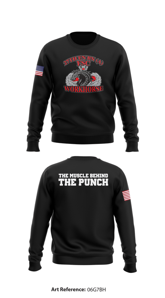 Forward Support Company, 27th Engineer Battalion (Airborne) Store 1 Core Men's Crewneck Performance Sweatshirt - 06G7BH