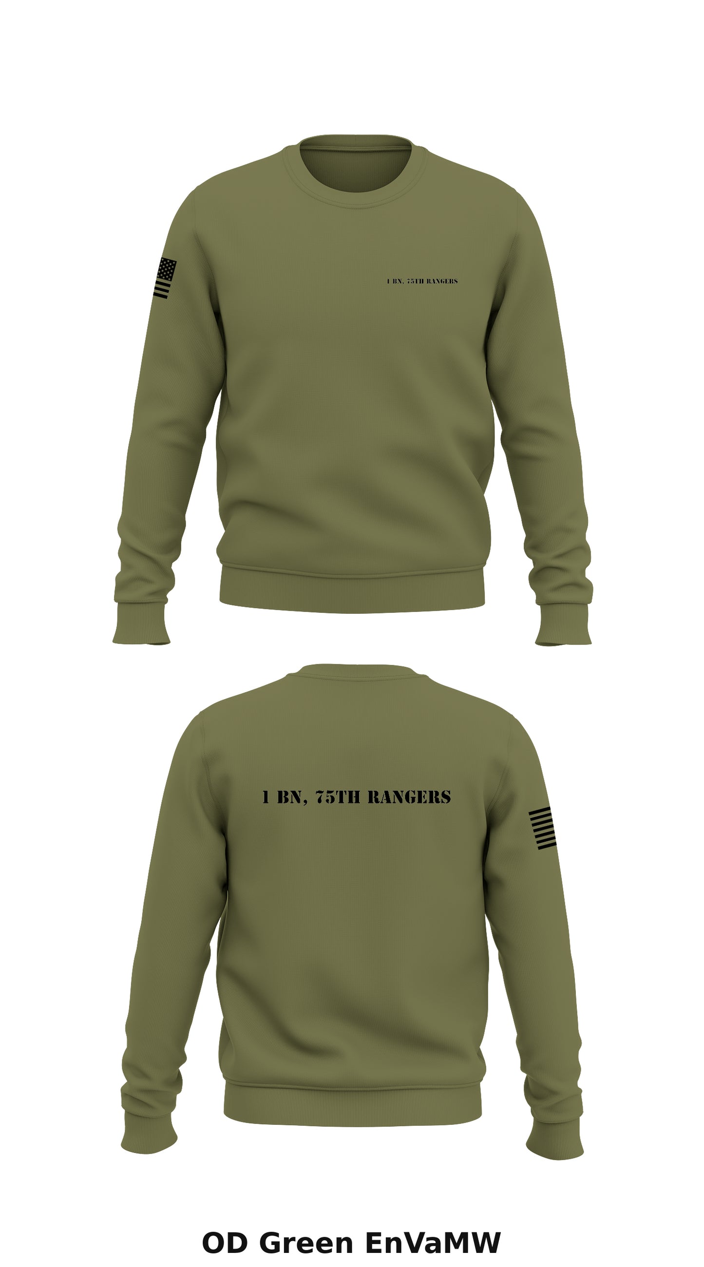 1 BN, 75th Rangers Store 1 Core Men's Crewneck Performance Sweatshirt - EnVaMW