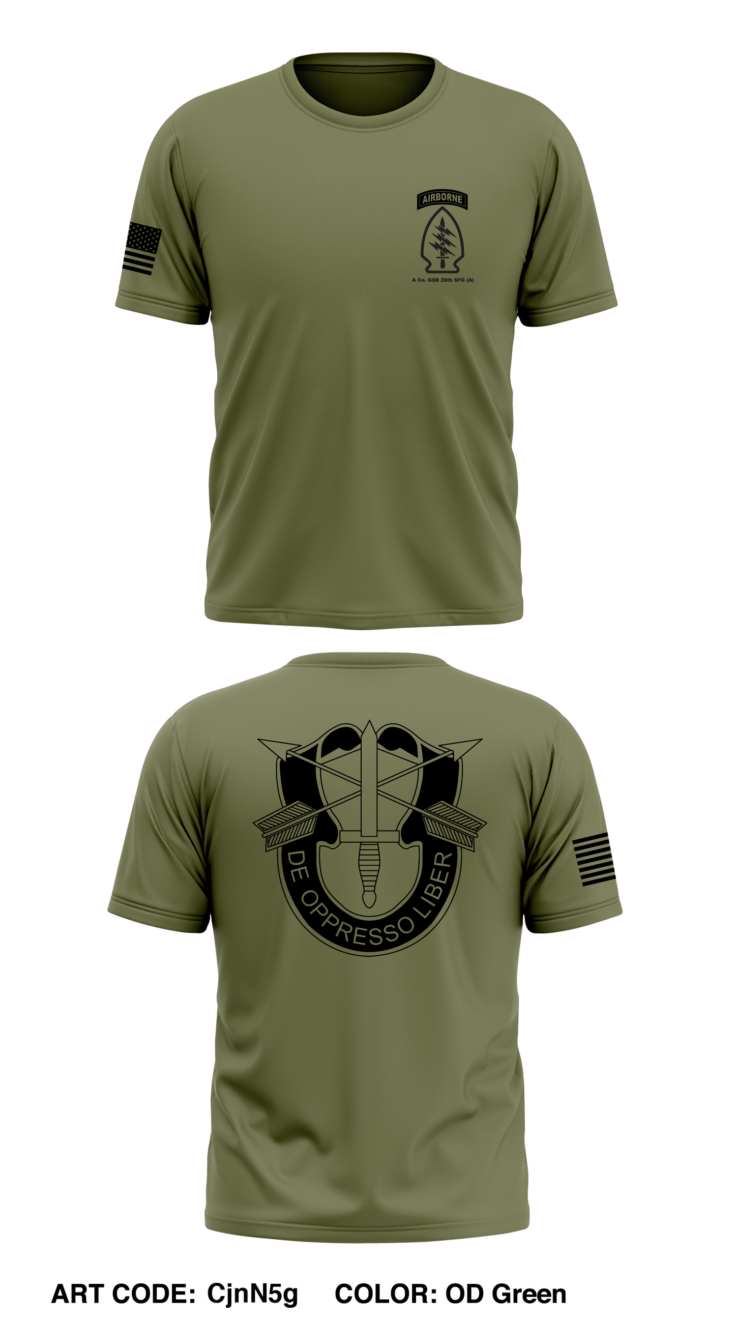 Alpha Company GSB 20th SFG (A) Store 1 Core Men's SS Performance Tee - CjnN5g