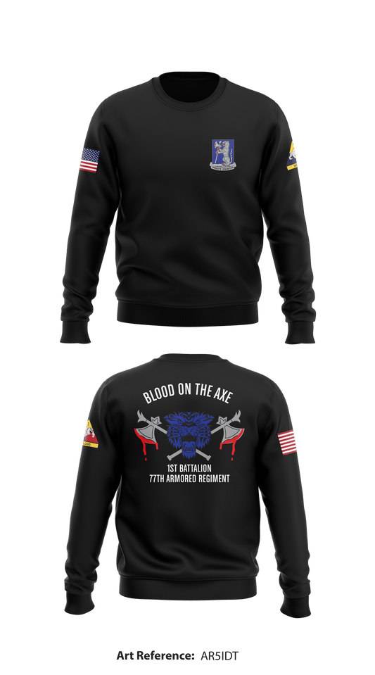 1st Battalion, 77th Armored Regiment Store 1 Core Men's Crewneck Performance Sweatshirt - Ar5Idt