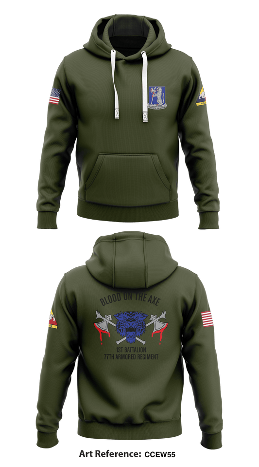 1st Battalion, 77th Armored Regiment Store 1  Core Men's Hooded Performance Sweatshirt - ccEW55
