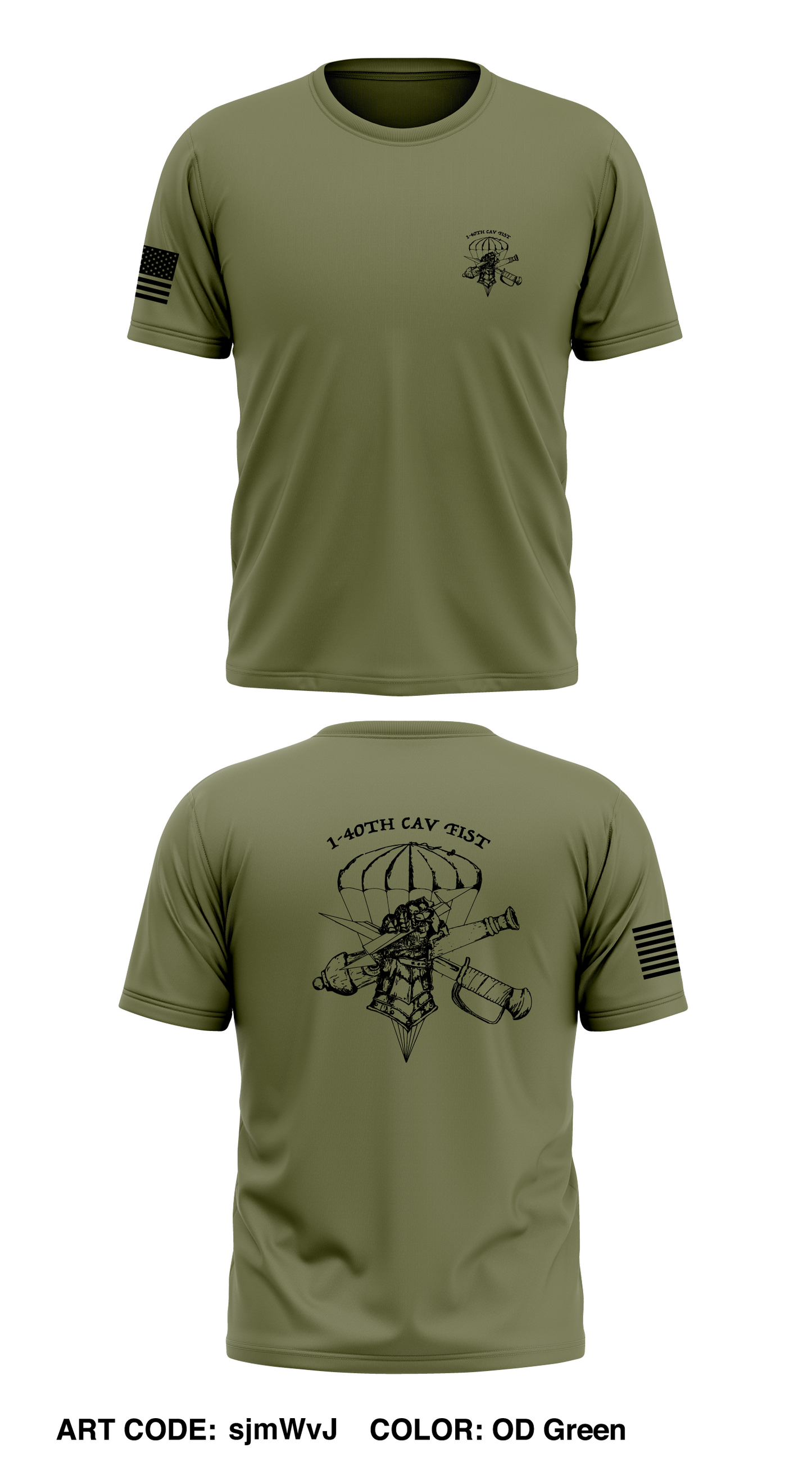 1-40th CAV FIST Store 1 Core Men's SS Performance Tee - sjmWvJ