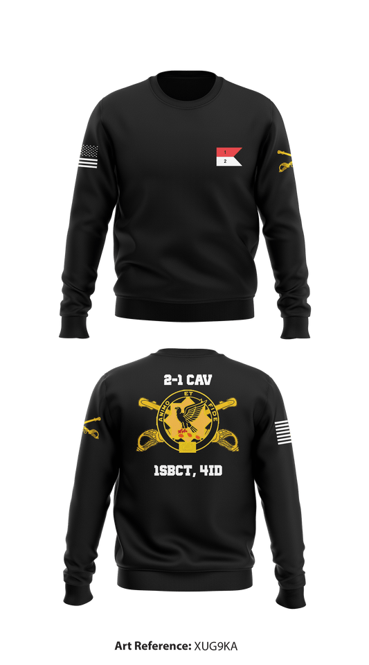 2-1 CAV1 Core Men's Crewneck Performance Sweatshirt - XUG9Ka