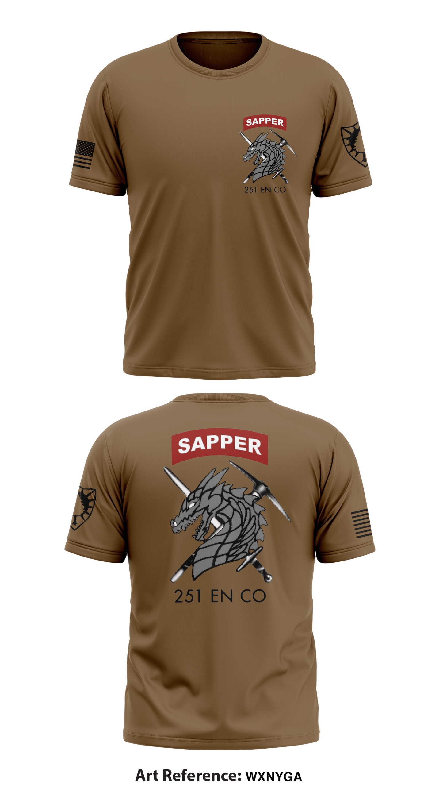 251st EN CO SAPPER Store 1 Core Men's SS Performance Tee - WxNyga