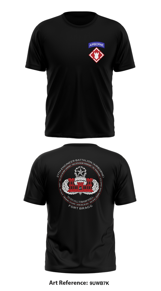 27th Engineer Battalion (Airborne) Store 1 Core Men's SS Performance Tee - 9uWb7k