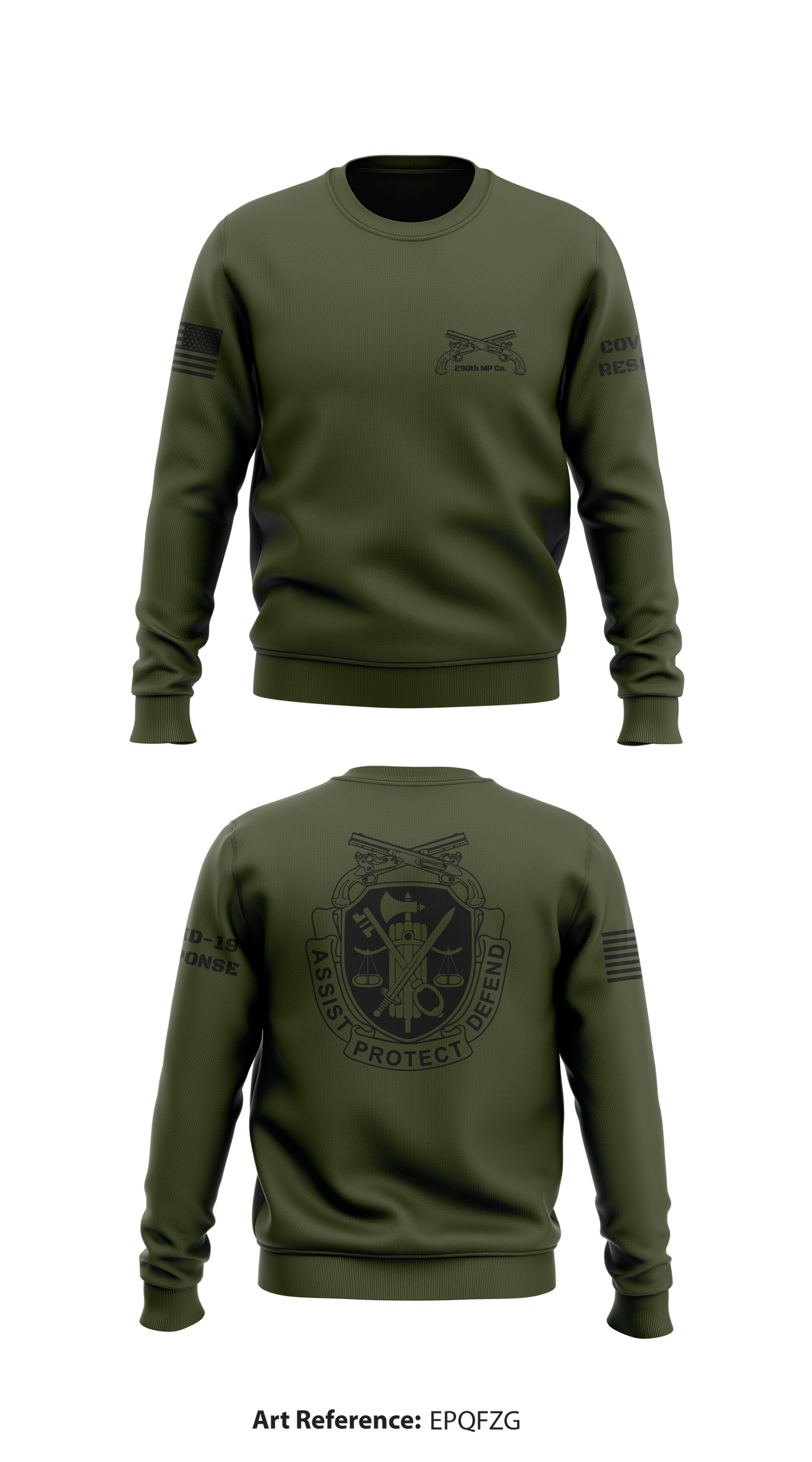 290th MP Co. Store 1 Core Men's Crewneck Performance Sweatshirt - dqWQyH