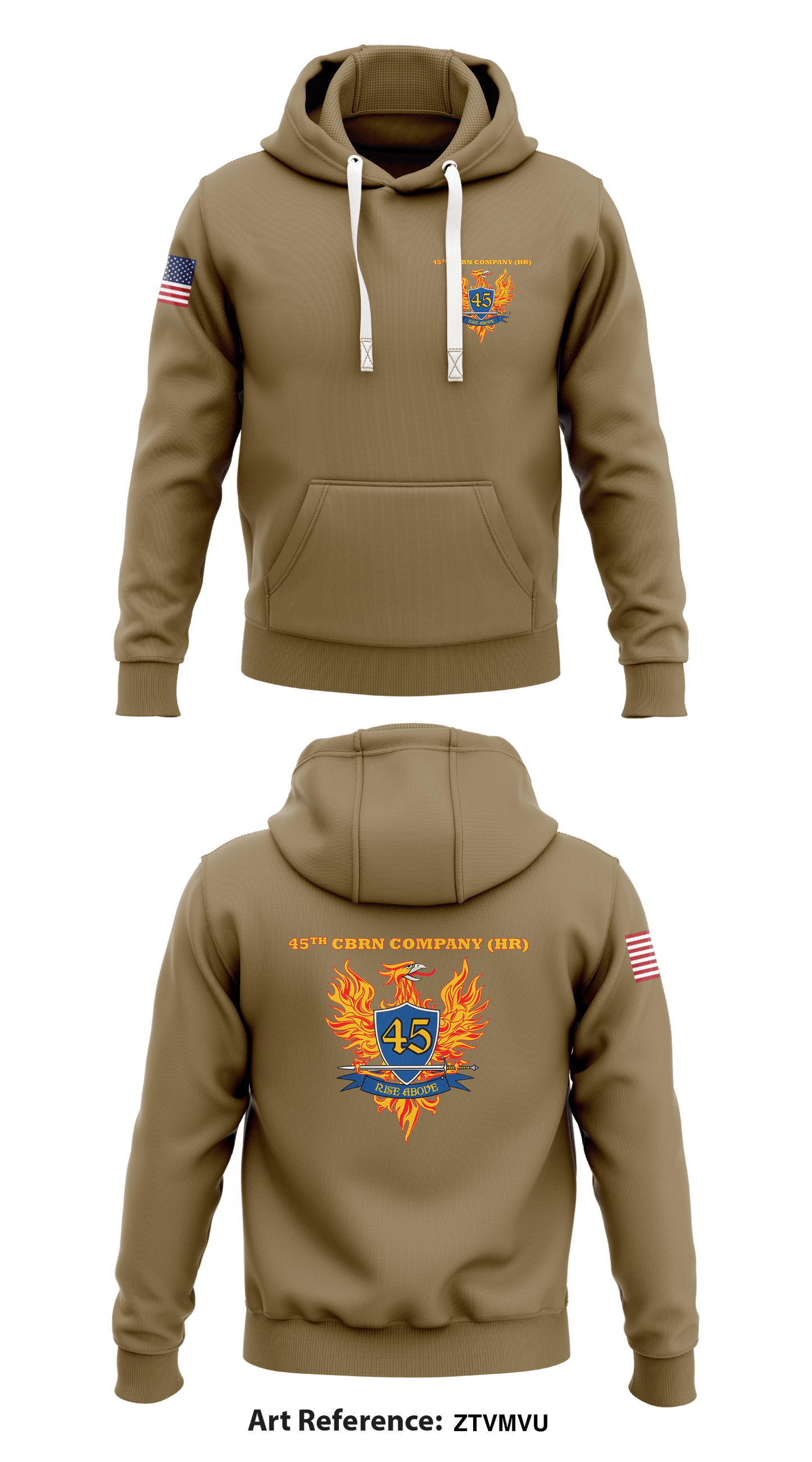 45TH CBRN CO (HR) Store 1 Core Men's Hooded Performance Sweatshirt - ZtvMVu