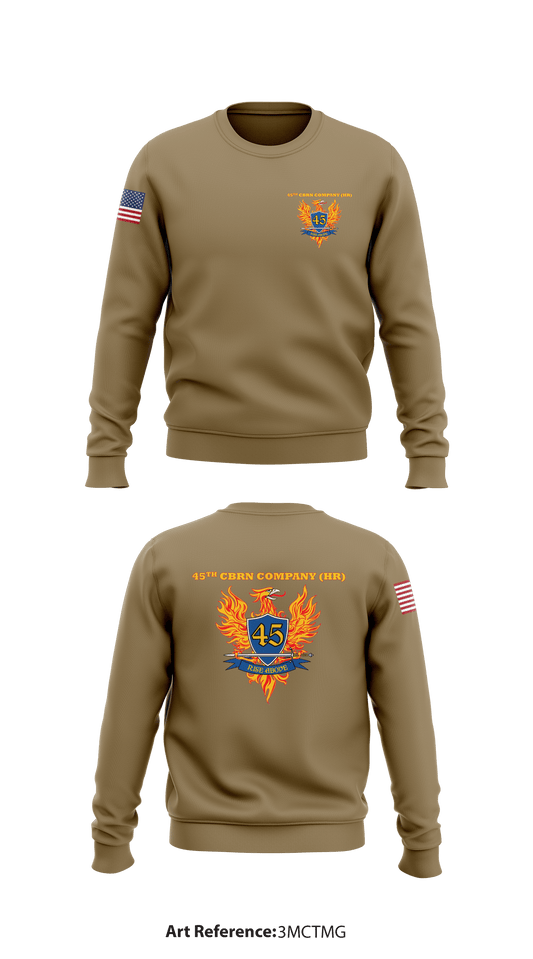 45TH CBRN CO (HR) Store 1 Core Men's Crewneck Performance Sweatshirt - 3mctMg