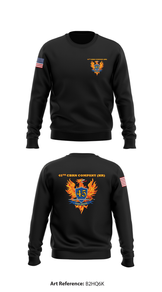 45TH CBRN CO (HR) Store 1 Core Men's Crewneck Performance Sweatshirt - B2hq6k