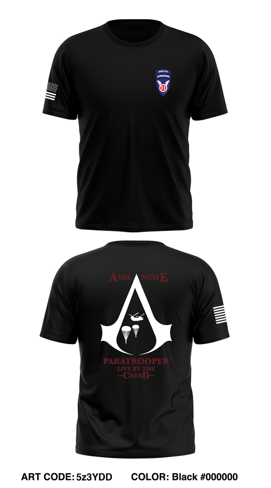 Avalanche Company, 725TH BSB, 2/11 ABN Div Core Men's SS Performance Tee - 5z3YDD