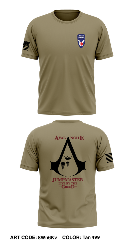 Avalanche Company, 725TH BSB, 2/11 ABN Div Core Men's SS Performance Tee - 8Wn6Kv