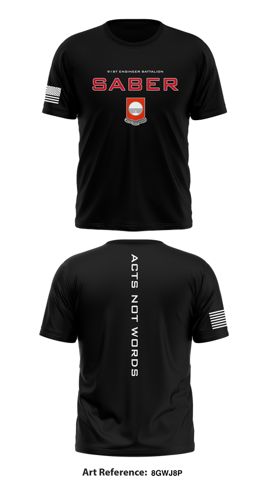 91st Enginner Battalion Store 1 Core Men's SS Performance Tee - 8gWj8p