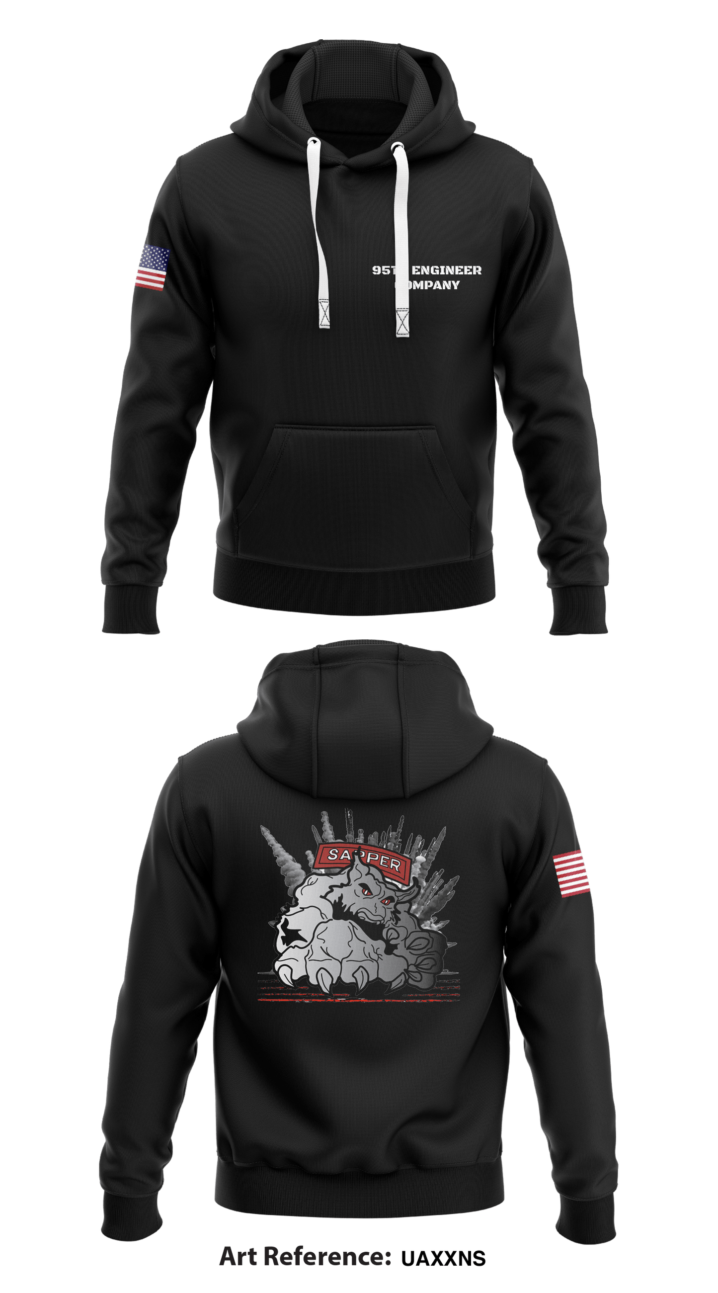 95th Engineer Company  Store 1  Core Men's Hooded Performance Sweatshirt - uAxxnS