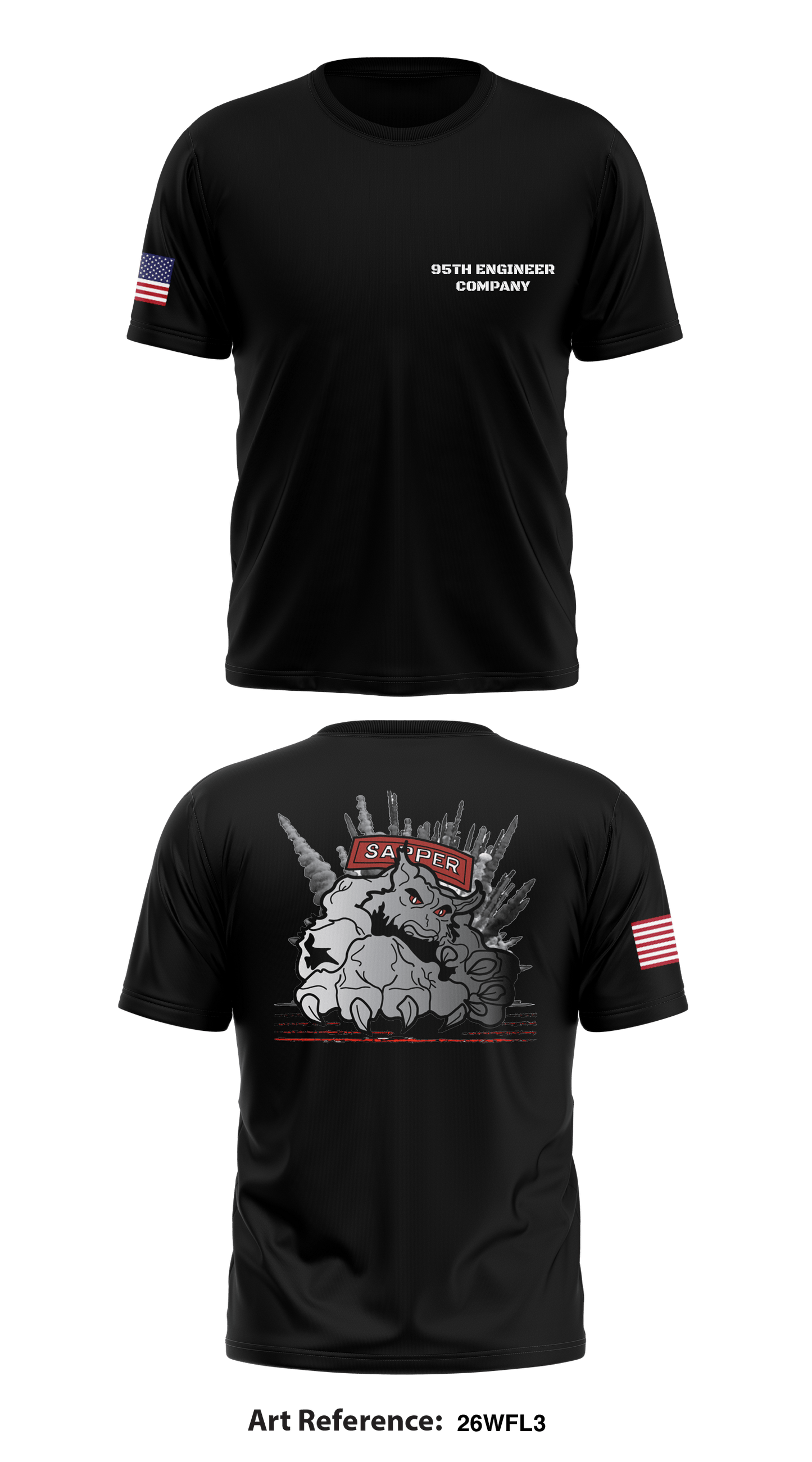 95th Engineer Company  Store 1  Core Men's SS Performance Tee - 26WFL3