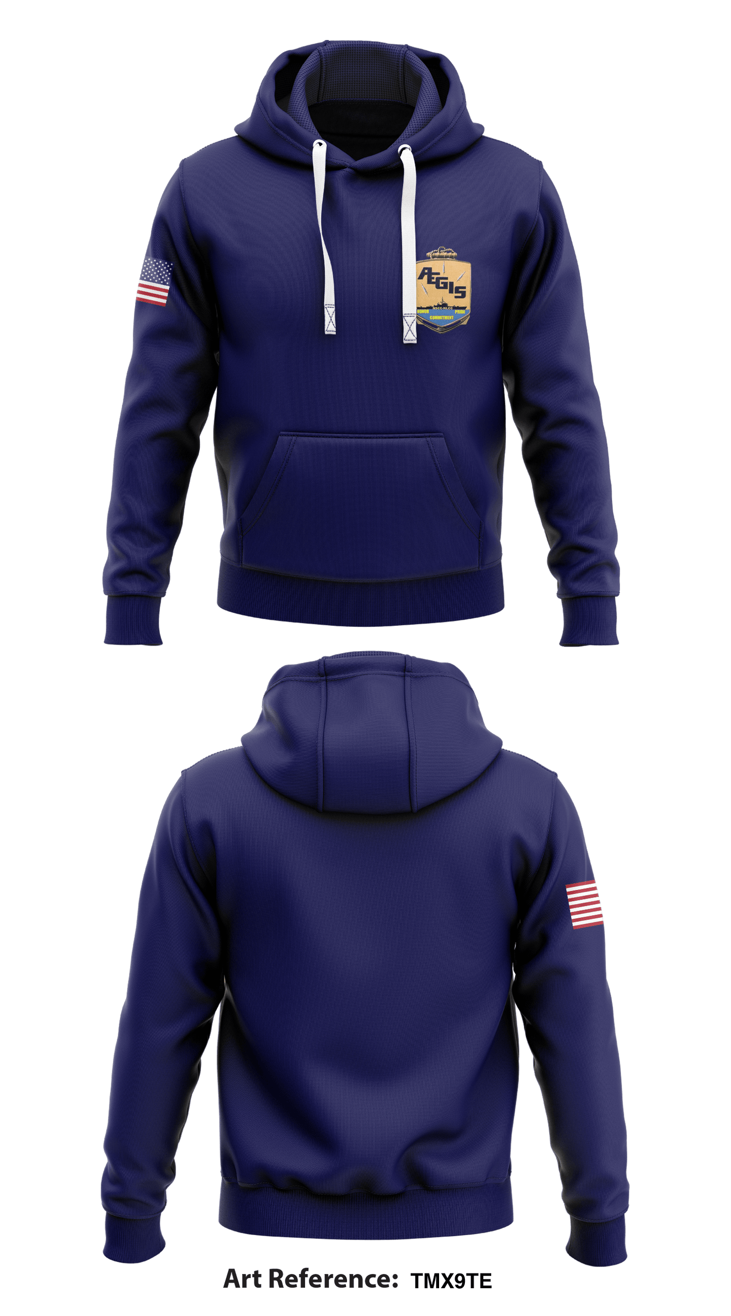 Aegis Division Sea Cadets  Core Men's Hooded Performance Sweatshirt - Tmx9TE