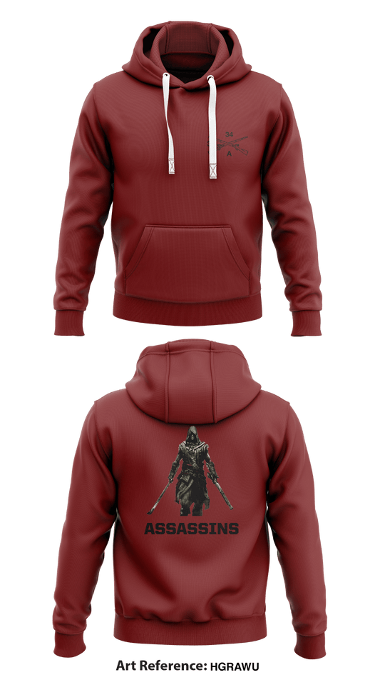 Alpha Company 3-34 INF REG Store 1  Core Men's Hooded Performance Sweatshirt - HGrawu