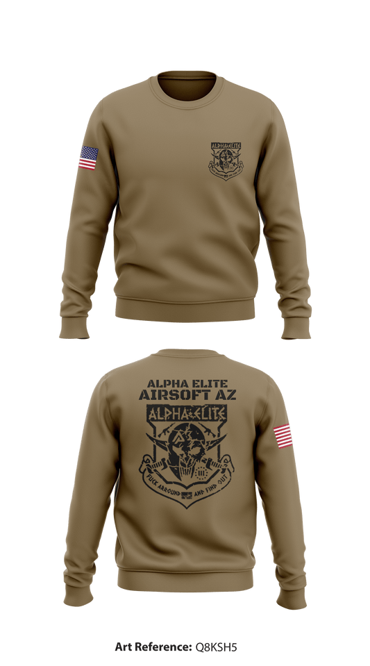 Alpha Elite Airsoft Store 2 Core Men's Crewneck Performance Sweatshirt - q8KsH5