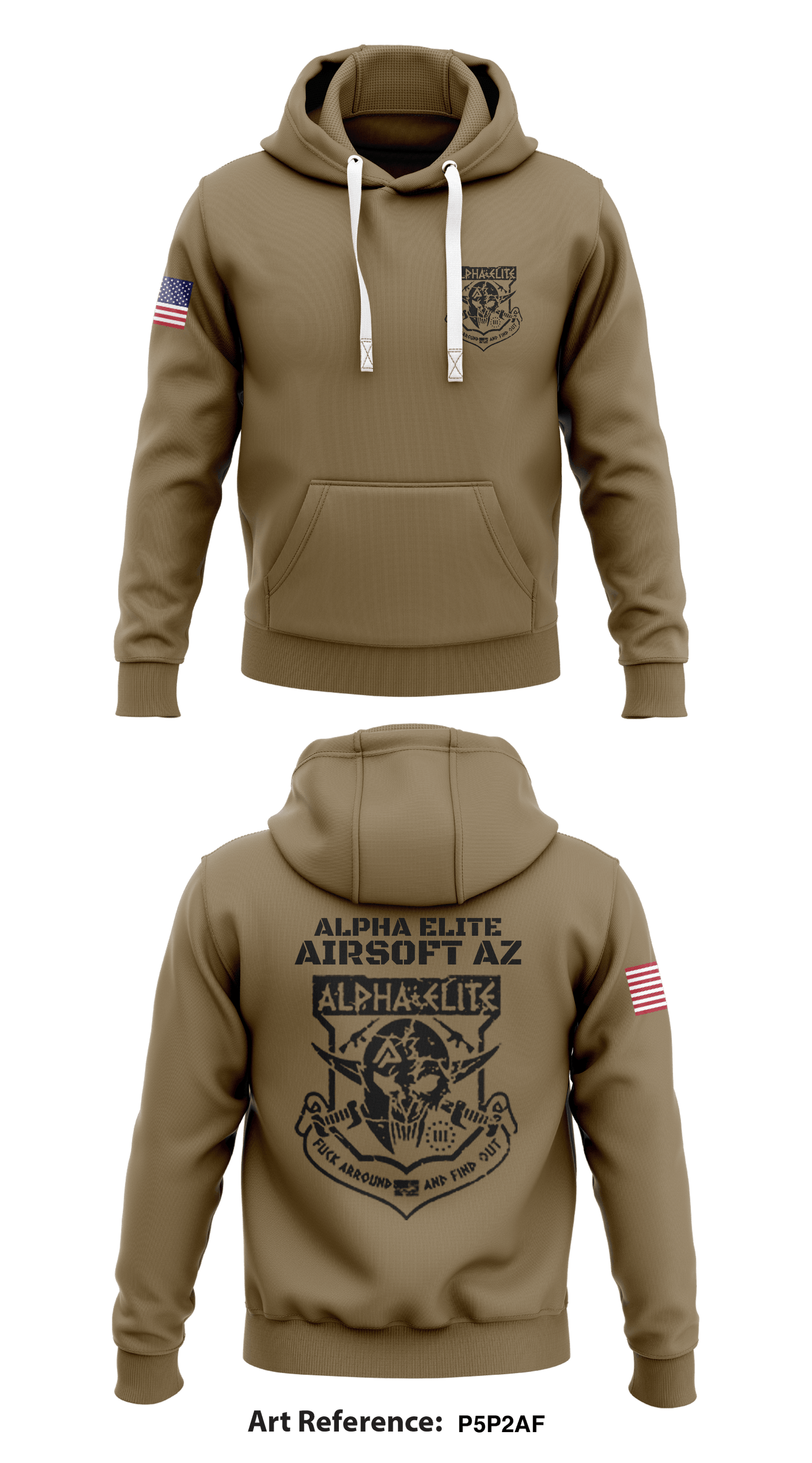 Alpha Elite Airsoft Store 2 Core Men's Hooded Performance Sweatshirt - p5p2AF