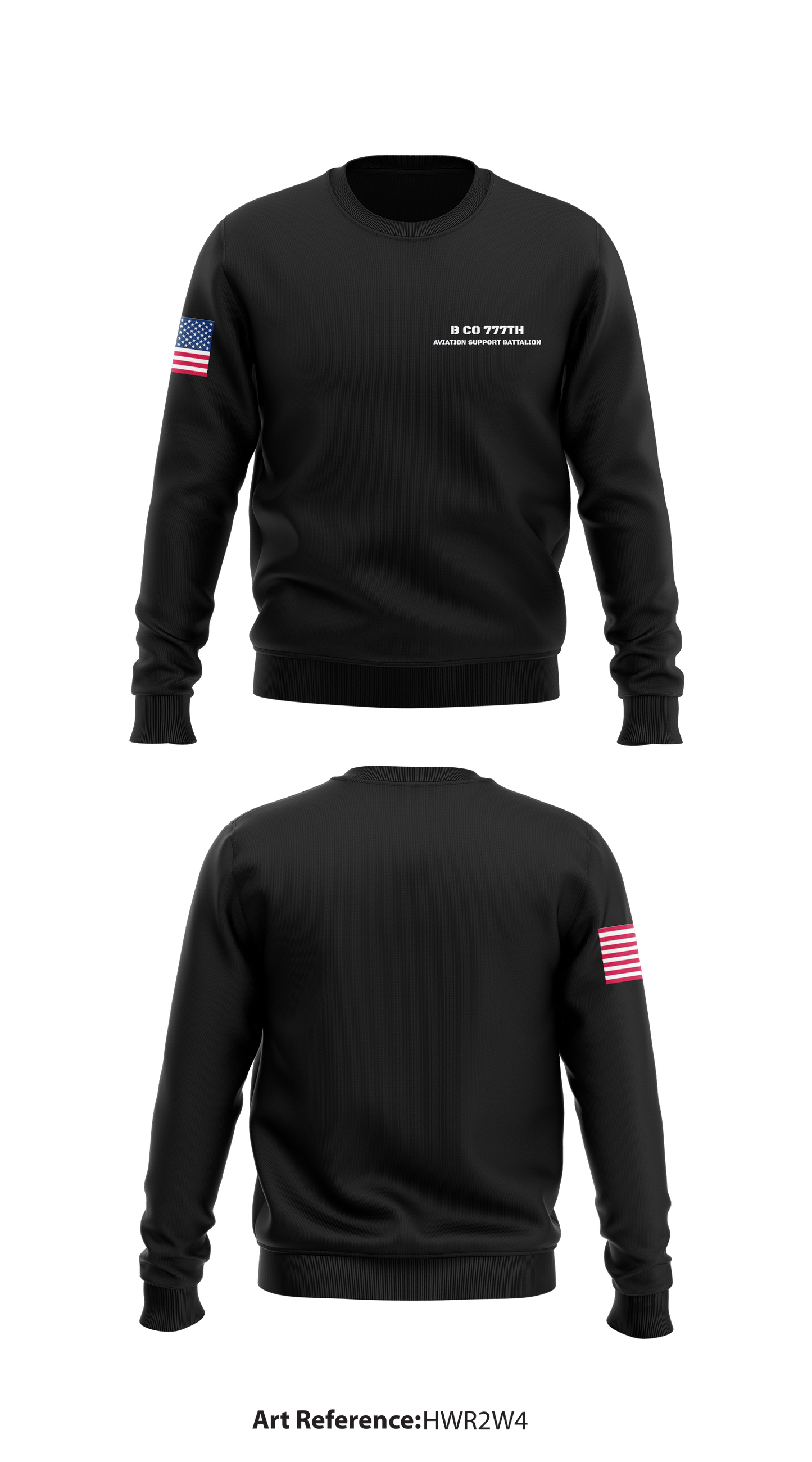B Co 777th Aviation Support Battalion Store 1 Core Men's Crewneck Performance Sweatshirt - HWR2w4