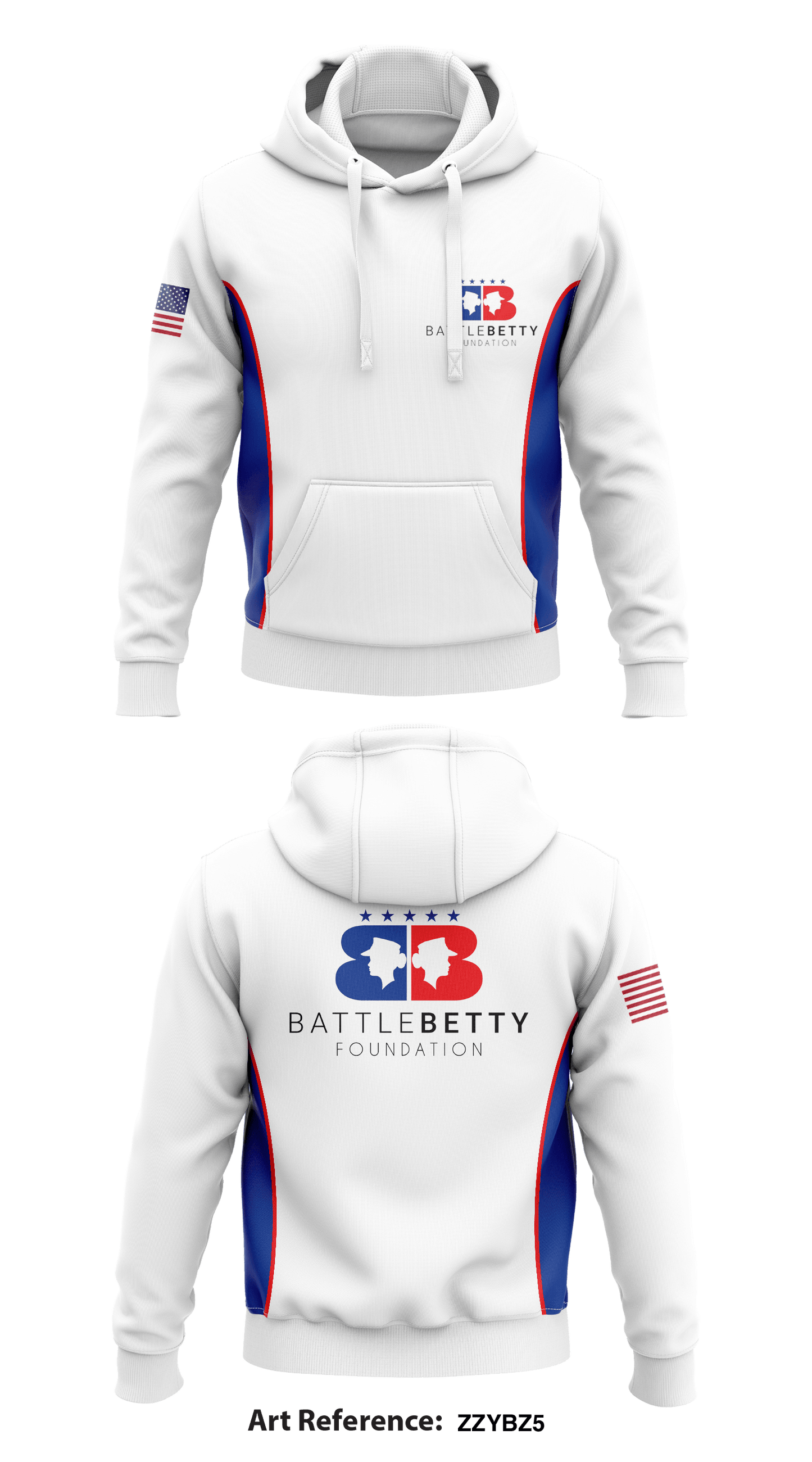 BattleBetty Foundation  Core Men's Hooded Performance Sweatshirt - Zzybz5