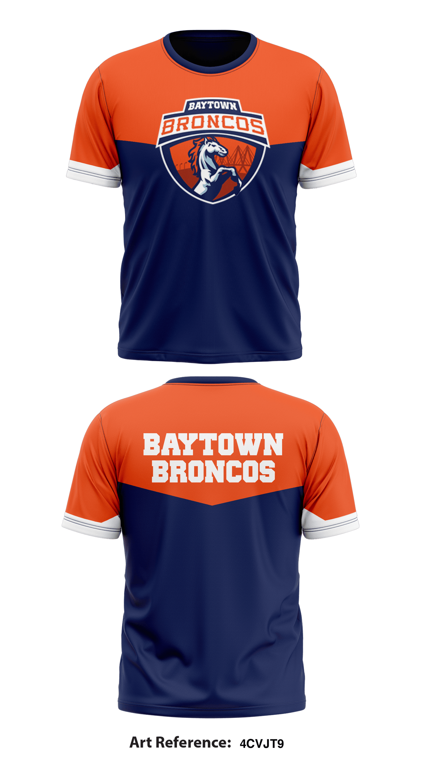 Baytown Broncos Core Men's SS Performance Tee - 4cvjt9