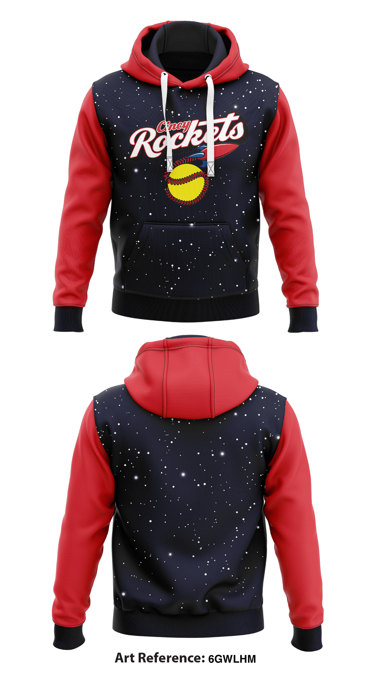 Cincy Rockets Store 1 Core Men's Hooded Performance Sweatshirt - 6GWLhM