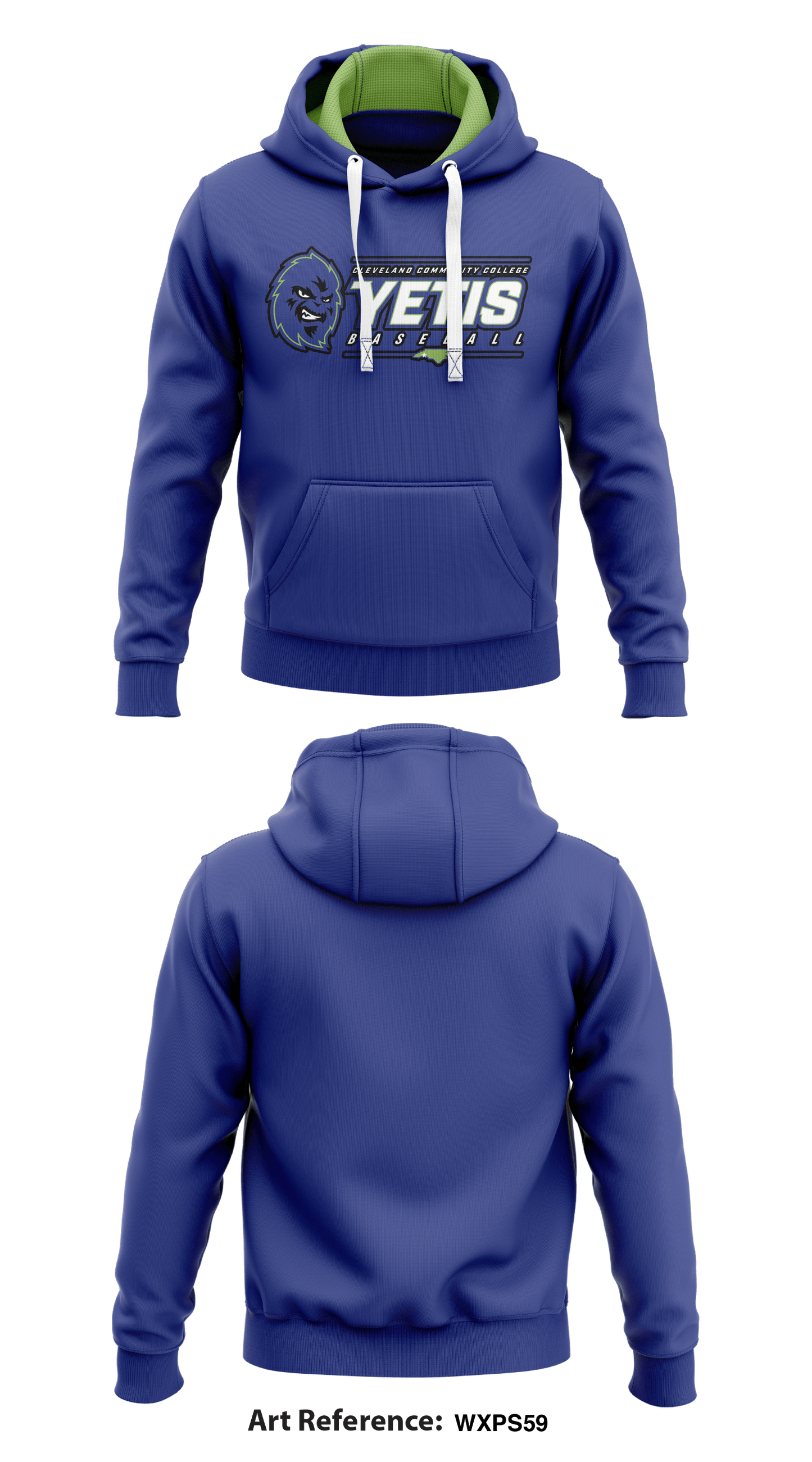 Cleveland Community College Yetis Store 1  Core Men's Hooded Performance Sweatshirt - wXps59
