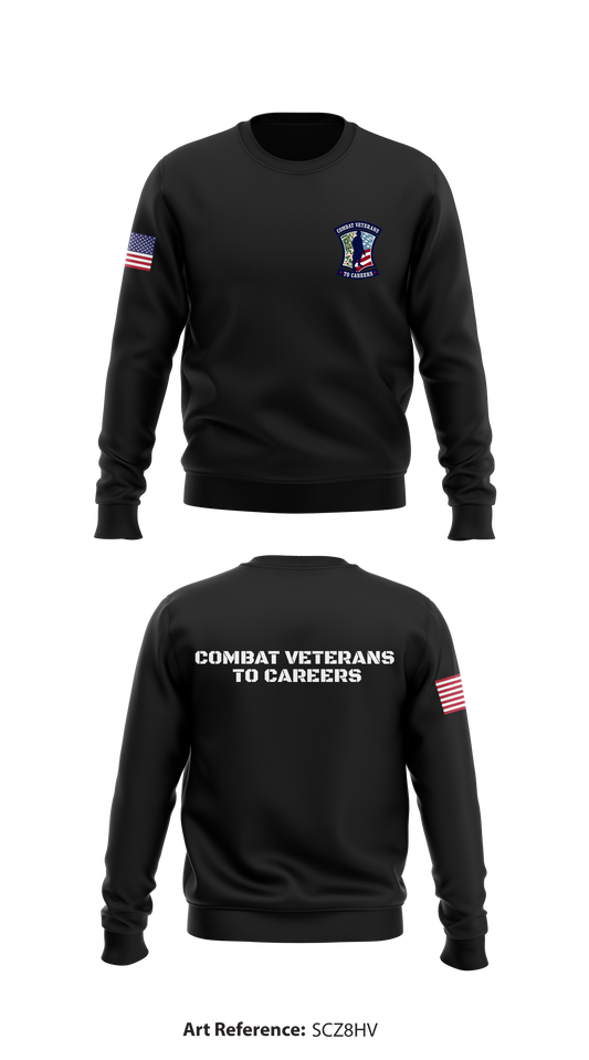 Combat Veterans to Careers Store 1 Core Men's Crewneck Performance Sweatshirt - sCz8hv