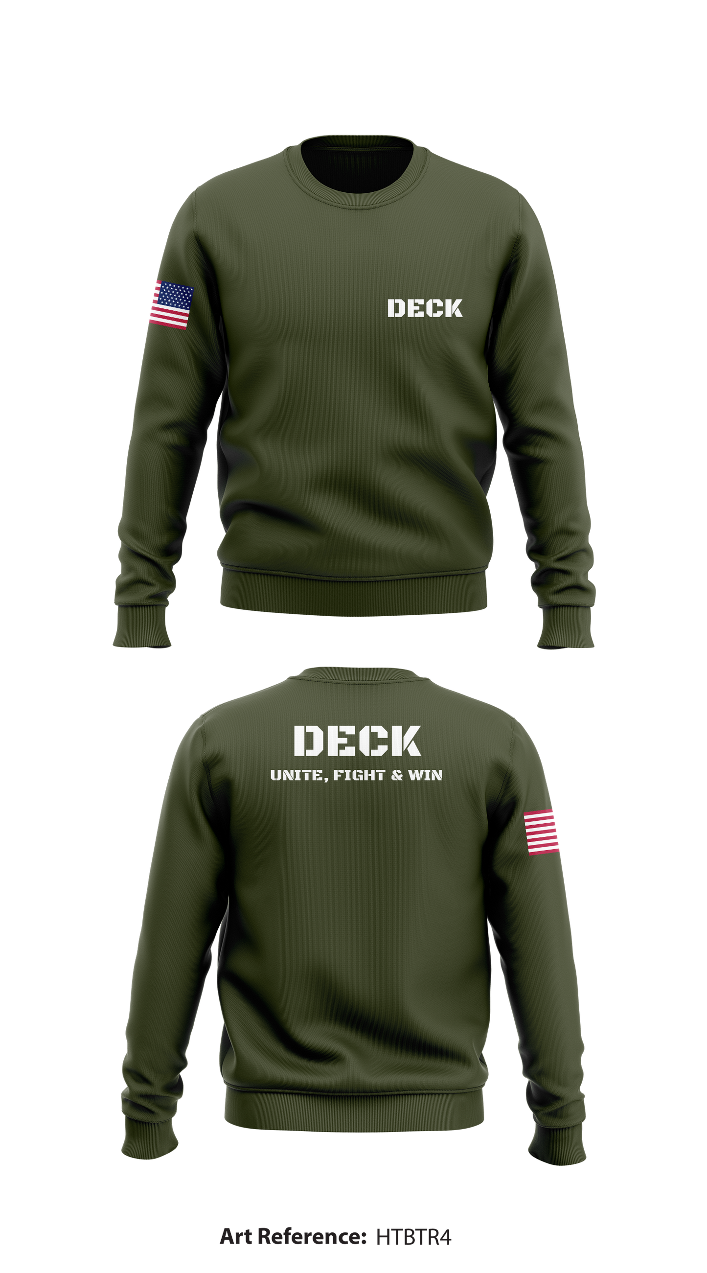 Deck Store 1 Core Men's Crewneck Performance Sweatshirt - Htbtr4